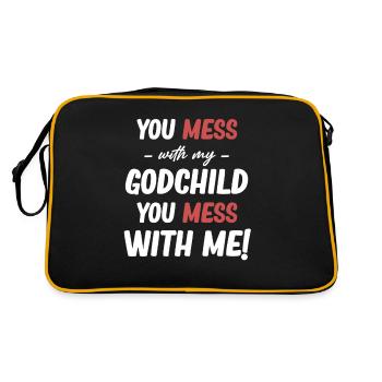 You're messing with my godchild, you're laying down - Retro Bag - black/gold - Back