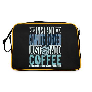 Instant Computer Engineer Just Add Coffee - Retro Bag - black/gold - Back