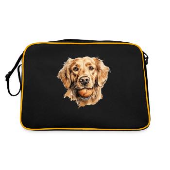 Cute Golden Retriever dog owner T Golden Retriever - Retro Bag - black/gold - Back