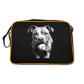 Pitbull Propriétaire de chien Vêtements de - Sac Retro - noir/or - Dos