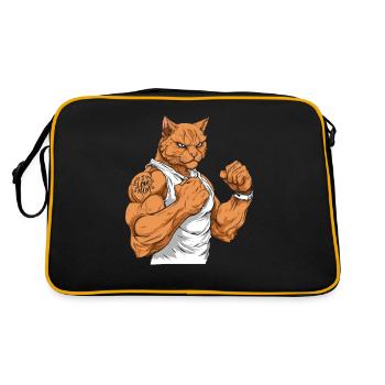 Chat que j’aime maman - Sac Retro - noir/or - Dos