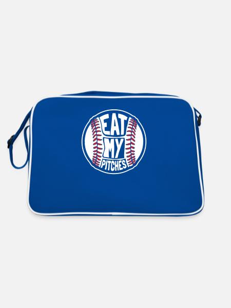 Baseball Funny - Retro Bag - blue/white - Back