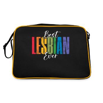 Lesbian Gifts - Retro Tasche - Schwarz/Gold - Hinten