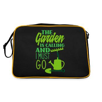 Garten Gärtner - Retro Tasche - Schwarz/Gold - Hinten