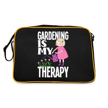 Garten Therapie - Retro Tasche - Schwarz/Gold - Hinten