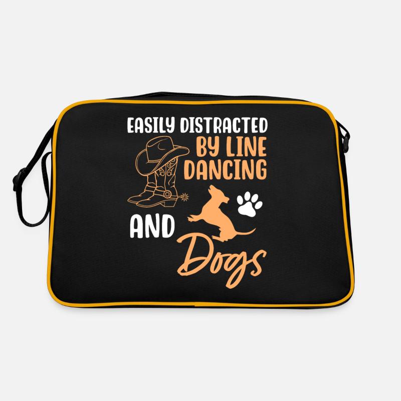 Leicht ablenkbar durch Line Dancing und Hunde Retro Tasche