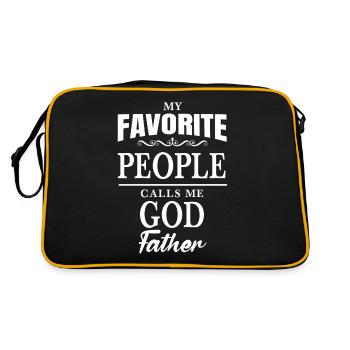 My favorite people call me Godfather, - Retro Bag - black/gold - Back