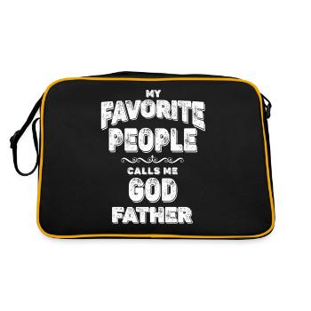 My favorite people call me godfather - Retro Bag - black/gold - Back