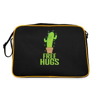 Free Hugs Cactus Plant - Retro Bag - black/gold - Back