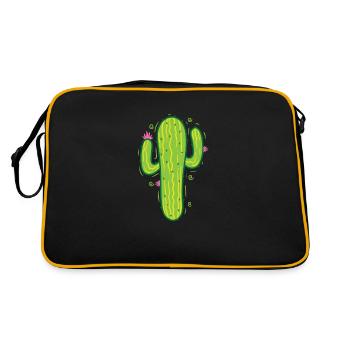 classic desert cactus plant - Retro Bag - black/gold - Back