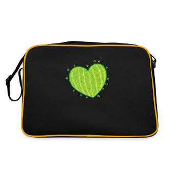 Cactus Heart Plant - Retro Bag - black/gold - Back