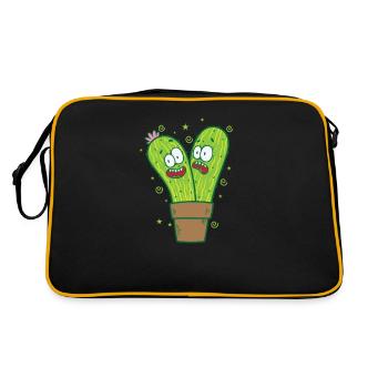 Cacti Plants Nature - Retro Bag - black/gold - Back
