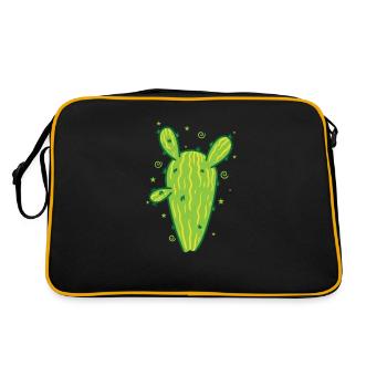 great cactus plant - Retro Bag - black/gold - Back
