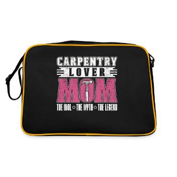 Carpentry Lover Mom The Idol The Woodworking Lover - Retro Bag - black/gold - Back