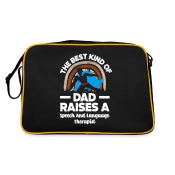 Speech therapist, speech therapist, speech therapist - Retro Bag - black/gold - Back