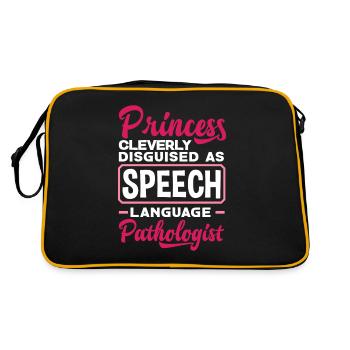 Speech therapist, speech therapist, speech therapist - Retro Bag - black/gold - Back