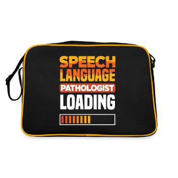 Speech therapist, speech therapist, speech therapist - Retro Bag - black/gold - Back