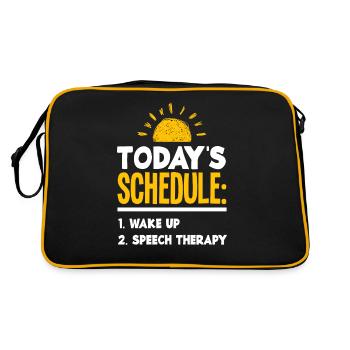 Speech therapist, speech therapist, speech therapist - Retro Bag - black/gold - Back