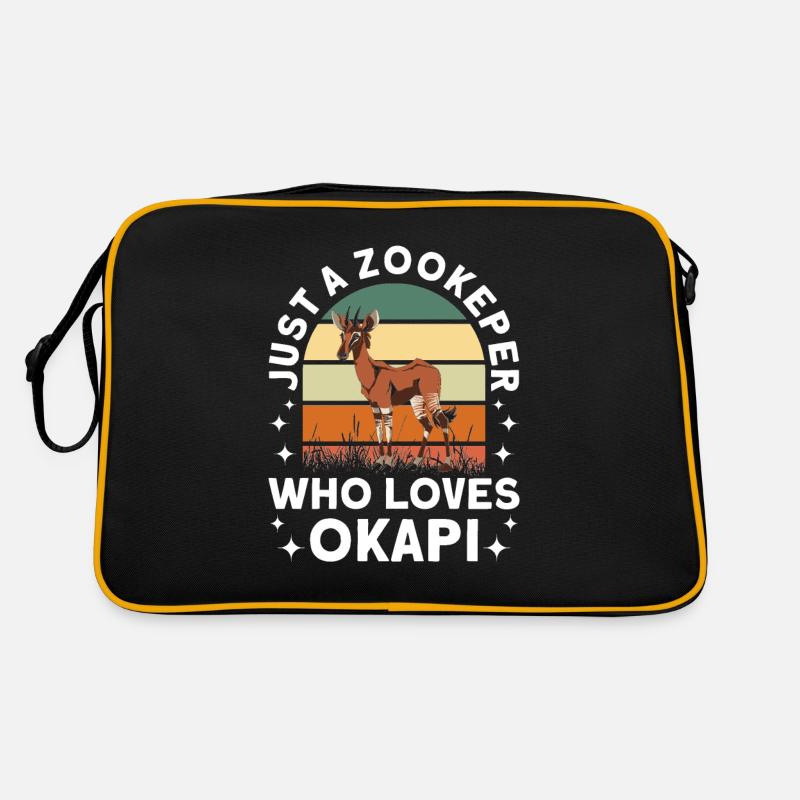 Lustiger Tierpfleger Okapi-liebhaber Retro Tasche