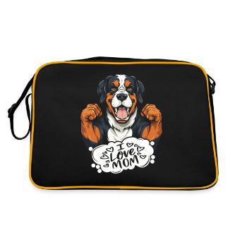 Bouvier bernois J’aime maman - Sac Retro - noir/or - Dos