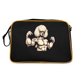 Caniche que j’aime maman - Sac Retro - noir/or - Dos
