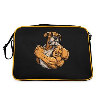 Bouledogue que j’aime maman - Sac Retro - noir/or - Dos