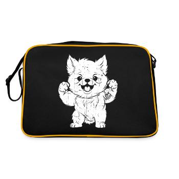 Poméranie J’aime Maman - Sac Retro - noir/or - Dos