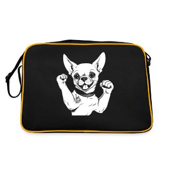 Chihuahua J’aime Maman - Sac Retro - noir/or - Dos