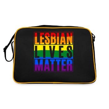 Lesbian Gifts - Retro Tasche - Schwarz/Gold - Hinten
