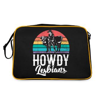 Lesbian Gifts - Retro Tasche - Schwarz/Gold - Hinten