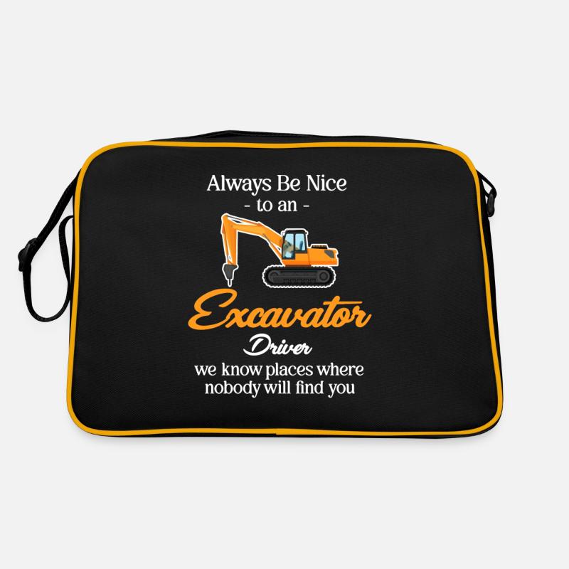 Always be nice to an excavator driver, Retro Bag