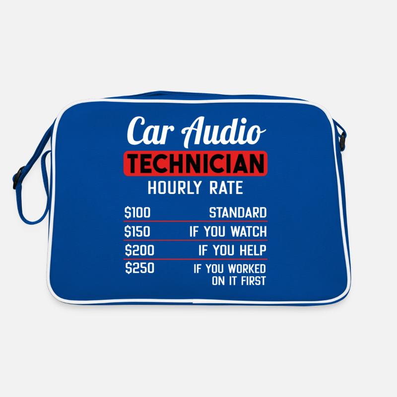 Car Audio Techniker Stundensatz Retro Tasche