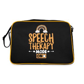 Speech therapist, speech therapist, speech therapist - Retro Bag - black/gold - Back