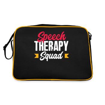 Speech therapist, speech therapist, speech therapist - Retro Bag - black/gold - Back
