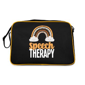 Speech therapist, speech therapist, speech therapist - Retro Bag - black/gold - Back