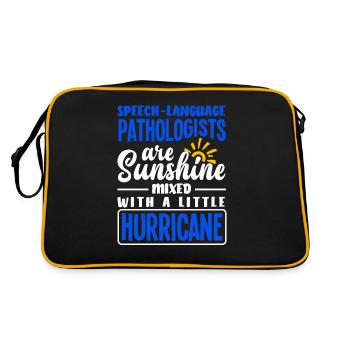 Speech therapist, speech therapist, speech therapist - Retro Bag - black/gold - Back