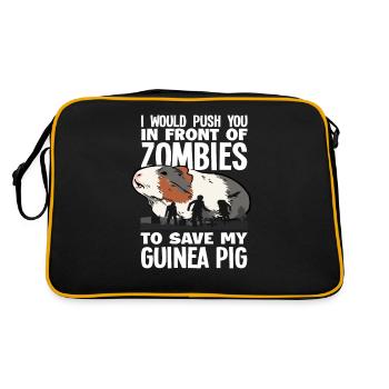 Cochon d’Inde Zombies - Sac Retro - noir/or - Dos
