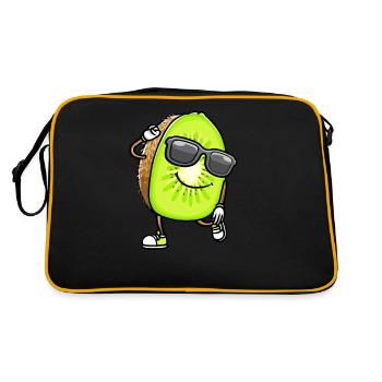 Kiwi dansant avec des lunettes de soleil - Sac Retro - noir/or - Dos