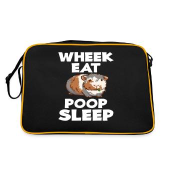 Guinea Pig Pet Owners - Retro Bag - black/gold - Back