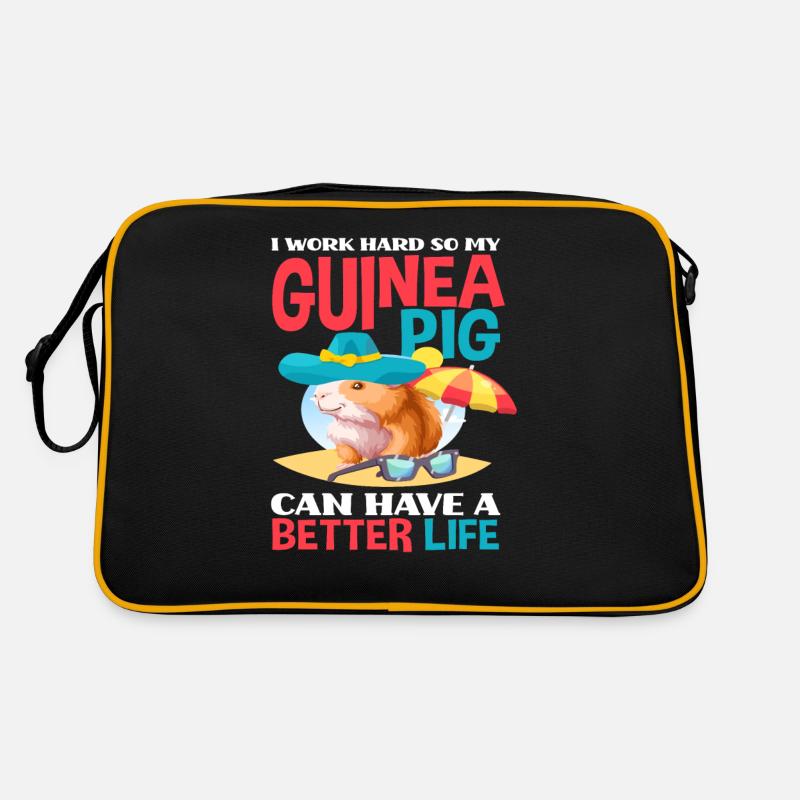 Cochons d’Inde, rongeurs animaux vivants Sac Retro