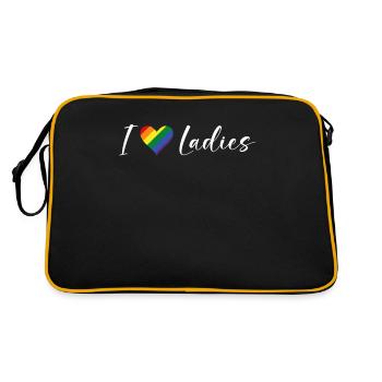 Lesbian Gifts - Retro Tasche - Schwarz/Gold - Hinten