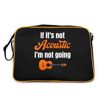 Si ce n’est pas acoustique, je ne vais pas au - Sac Retro - noir/or - Dos