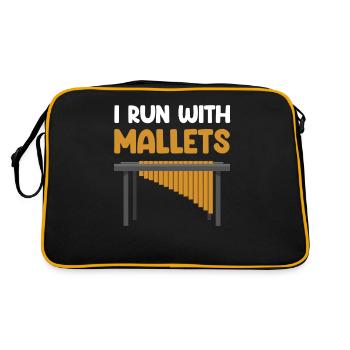 I run with mallets Marimba Lover Orchestra - Retro Bag - black/gold - Back