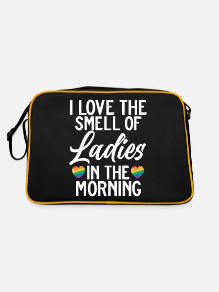 Lesbian Gifts - Retro Tasche - Schwarz/Gold - Hinten