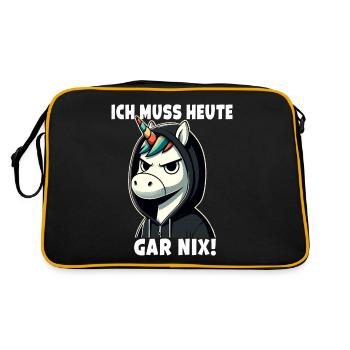 Je n’ai rien de sarcastique aujourd’hui - Sac Retro - noir/or - Dos