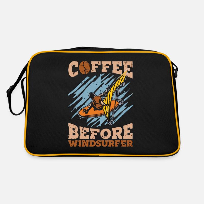 Windsurfer Coffee Before Wakeboard Coffee Lover Retro Tasche