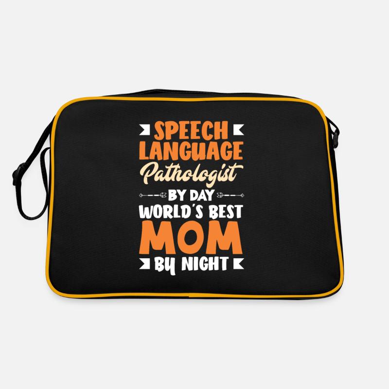 Sprachtherapeutin Sprachheilpädagogin Logopädin Retro Tasche