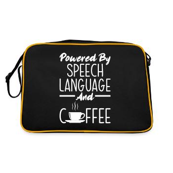 Speech therapist, speech therapist, speech therapist - Retro Bag - black/gold - Back