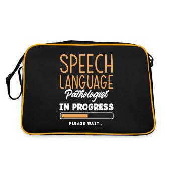 Speech therapist, speech therapist, speech therapist - Retro Bag - black/gold - Back
