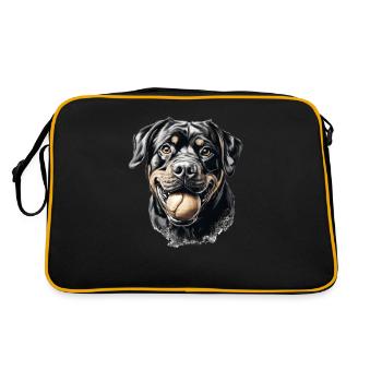 Rottweiler T dog owner walker clothing Rotti - Retro Bag - black/gold - Back